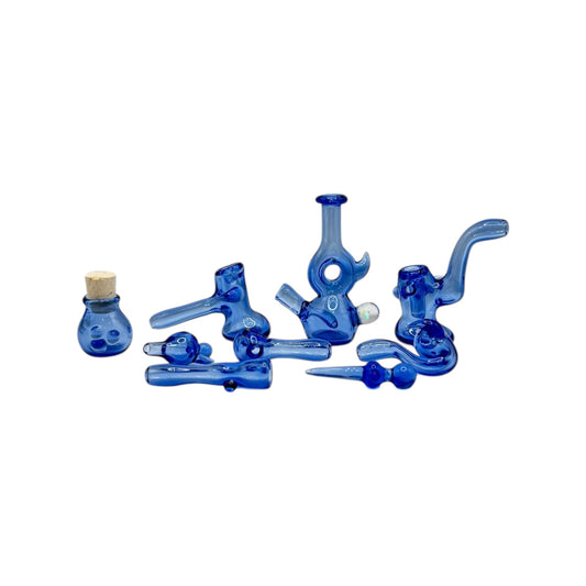 Paul Taylor Glass Blue 9-Piece Mini Set