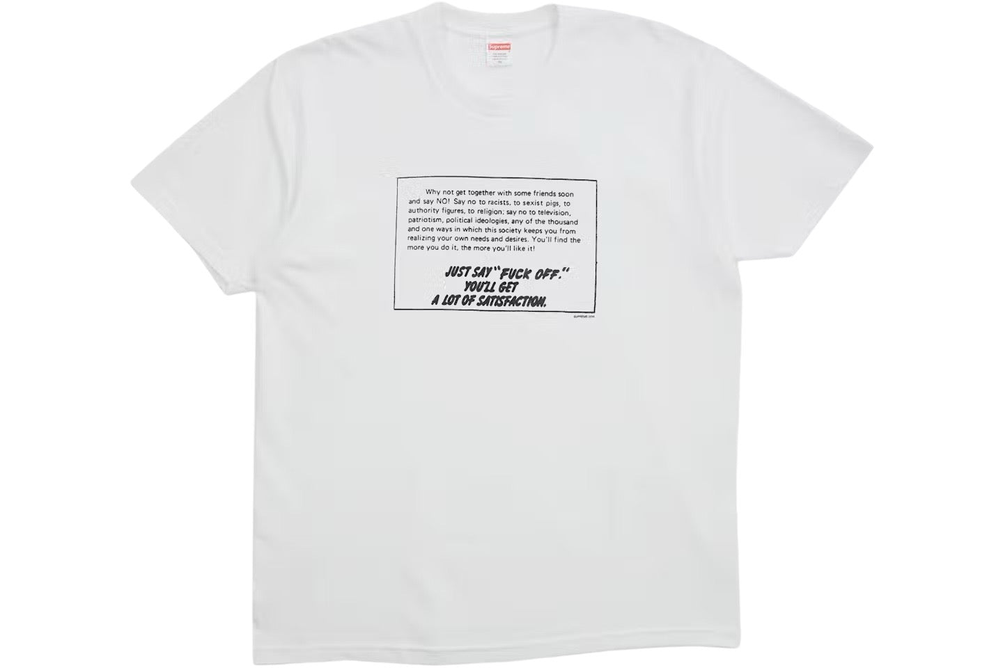 FW16 Supreme Just Say No Tee (DS-XLarge)