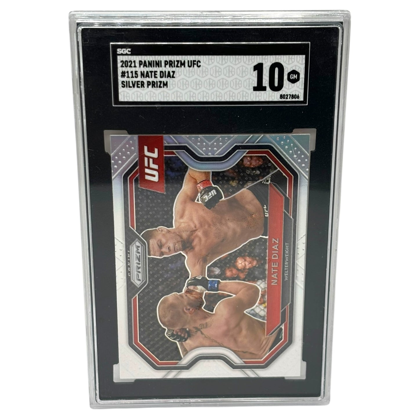 2021 Panini Prizm UFC #115 Nate Diaz Silver Prizm