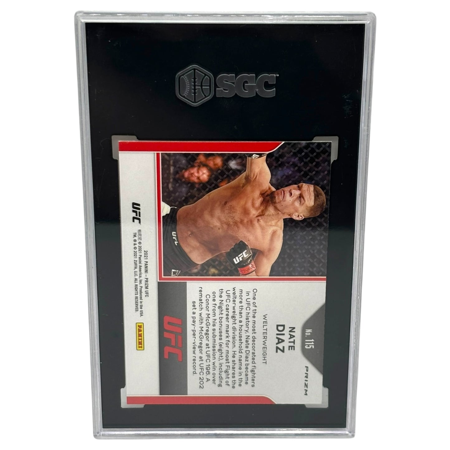 2021 Panini Prizm UFC #115 Nate Diaz Silver Prizm